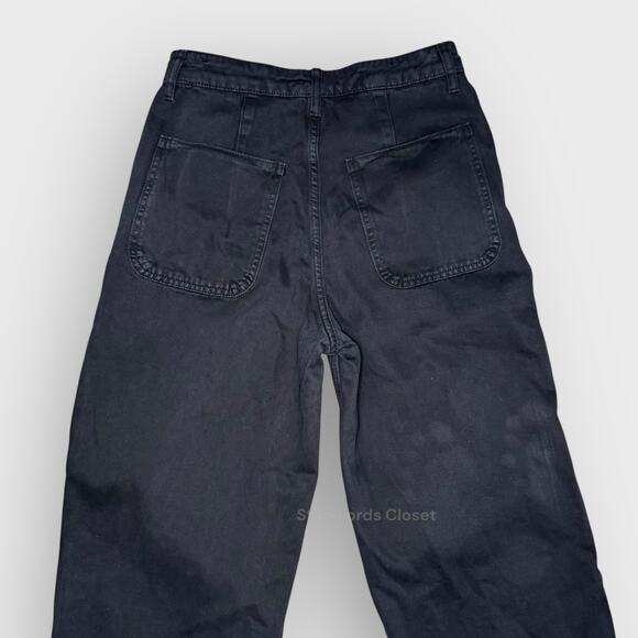 ASOS Wide Leg Jeans 4 Washed Black High Waist Baggy 90s Y2K Grunge Denim - Picture 5 of 6